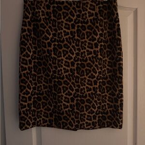 Michael Kors Leopard Print Pencil Skirt